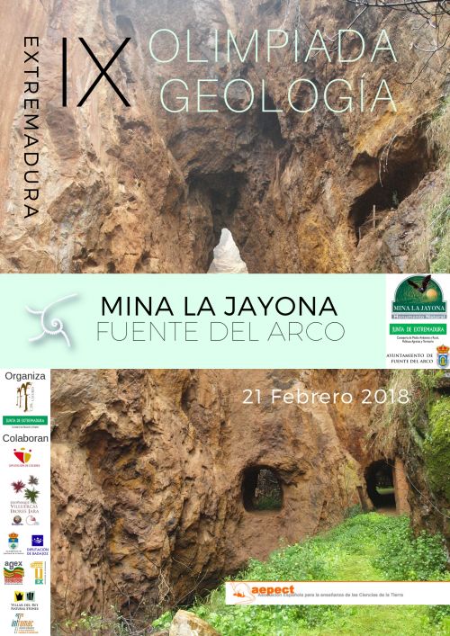 cartel xi Olimpiada de Geología. Fase de Extremadura